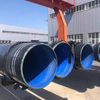 3PE anti-corrosion coating production line - steel pipe passing through shot blasting, FBE spraying, and PE extrusion