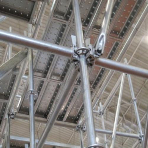 Ringlock Scaffolding Vertical Standard - 2.5m S355 Steel Tube with Welded Connection Rings for Modular System