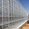 Modular Ringlock scaffolding system erected on construction site - showing fast assembly and high load capacity