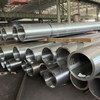 Close-up of alloy steel pipe inner surface finish - scale-free for high-pressure steam service