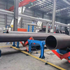 ERW steel pipe production line - cold-formed from steel strip and high-frequency welded for precision OD